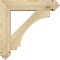 Ekena Millwork Imperial Arts and Crafts Rough Sawn Bracket w/ Offset Brace, Douglas Fir, 6"W x 24"D x 24"H BKT0604X24X24IMP03RDF - alternate 3